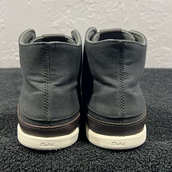 🏝️🌊☀️ OLUKAI Nalukai Kapa Boot Sneakers Men Sz 8.5 - Black Textile - PERFECT! - Picture 7 of 11